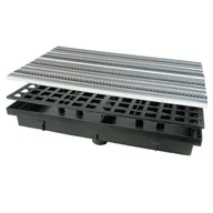 Rynny i akcesoria - Wycieraczka z kratą szczotka/guma 60 x 40,8 x 7 cm MAXPOL - miniaturka - grafika 1