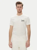 Koszulki męskie - Lee T-Shirt Medium Wobbly 112364535 Biały Regular Fit - miniaturka - grafika 1