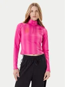 Bluzy damskie - adidas Bluza Half-Zip Graphic Football JW3638 Różowy Regular Fit - miniaturka - grafika 1