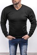 Swetry męskie - bluza /sweter męski 2200 - czarny - Risardi - miniaturka - grafika 1