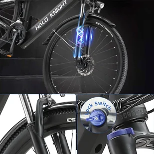 Halo Knight H02 Electric Bike, 750W Brushless Motor, 48V 16Ah Battery, 29*2.1-inch Tires, 50km/h Max Speed, 60km Max Range, Shi - Rowery elektryczne - miniaturka - grafika 6