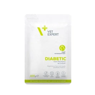 VetExpert Veterinary Diet Diabetic Cat 100g Pouch - Mokra karma dla kotów - miniaturka - grafika 1
