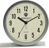 Zegary - Perfect Budzik FX-026 srebrny 12 cm tykający - miniaturka - grafika 1