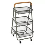 Akcesoria łazienkowe - Wózek łazienkowy TRIO 3 poziomy metalowy 174571 - miniaturka - grafika 1