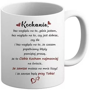 Kubek - Kochanie Ciebie Kocham Najmocniej - Gadżety dla niej i dla niego - miniaturka - grafika 1