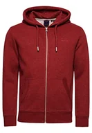 Bluzy męskie - Superdry Męska bluza z zamkiem błyskawicznym, Rhubarb Marl, XS - miniaturka - grafika 1