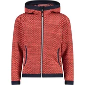 Kurtki i płaszcze dla dziewczynek - CMP - Kid G Jacket Fix Hood, Girl, Campari-B.Blue, 140 - miniaturka - grafika 1