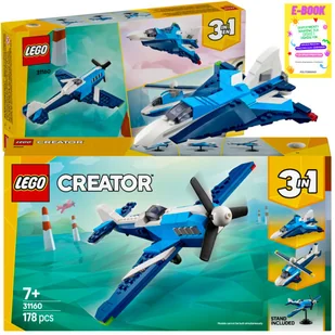 LEGO CREATOR 3w1 - STATEK POWIETRZNY : SAMOLOT WYŚCIGOWY 31160 KLOCKI PREZENT + EBOOK - Klocki - miniaturka - grafika 1
