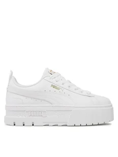 Puma Sneakersy Mayze Lth Jr 384527 Biały - Buty dla dziewczynek - miniaturka - grafika 1