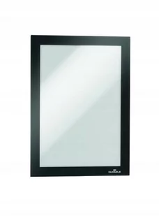 Ramka magnetyczna samoprzylepna DURAFRAME A5 z uchylną przednią stroną op.2 szt czarna /487101/ - Systemy ekspozycyjne i znaki informacyjne - miniaturka - grafika 1
