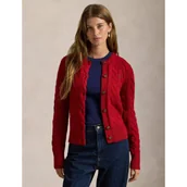 Swetry damskie - POLO RALPH LAUREN Wełniany kardigan | Slim Fit | z dodatkiem kaszmiru - miniaturka - grafika 1