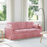 Sofy i kanapy - VidaXL Sofa 180cm Różowy Metal - miniaturka - grafika 1