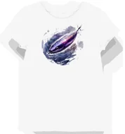 Koszulki i topy damskie - Koszulka damska biała z motywem fioletowej przynęty XS - miniaturka - grafika 1