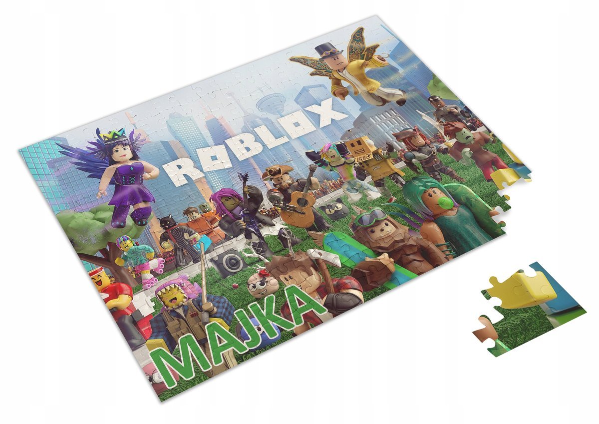 Puzzle + IMIĘ + pudełko Roblox Man Face A3 120 el.