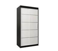 Szafy - Szafa przesuwna Garderoba VERONA 1 100 gł. 62 czarny/biały - miniaturka - grafika 1