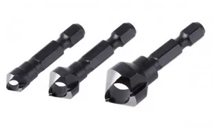 WOLFCRAFT Zestaw pogłębiaczy 8 12 16 mm z wyrzutnikiem trzpień 6-kątny 4375000 WF4375000 - Frezy - miniaturka - grafika 1