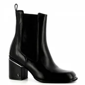 Botki damskie - Czarne sztyblety na obcasie CARINII - Carinii - miniaturka - grafika 1