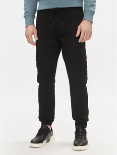Calvin Klein Jeans Spodnie dresowe J30J324696 Czarny Skinny Fit - Spodnie sportowe męskie - miniaturka - grafika 1