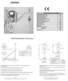 DESDEA Wciągarka elektryczna linowa budowlana 300kg/30m + sterowanie ręczne 1,5m (udźwig: 300kg) 08179950 - Wciągarki - miniaturka - grafika 18