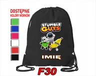 Torby szkolne - WOREK SZKOLNY NA WF TRENING SPORTOWY Z NADRUKIEM STAMBEL GUYS -IMIĘ - miniaturka - grafika 1