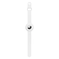 Etui i futerały do telefonów - Silikonowe elastyczne etui opaska na rękę nadgarstek zawieszka case do lokalizatora Apple AirTag biały - miniaturka - grafika 1