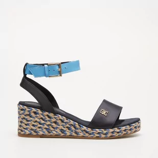 TOMMY HILFIGER COLORFUL WEDGE SATIN SANDAL - Tommy Hilfiger - Sandały damskie - miniaturka - grafika 1