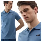 Koszulki męskie - Koszulka polo męska 4F 4FWSS25TPTSM706-32S Niebieski Roz. XXL - miniaturka - grafika 1