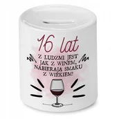 Skarbonki - Skarbonka na Urodziny 16 16te 16-te na Prezent z Nadrukiem ze Zdjęciem - miniaturka - grafika 1