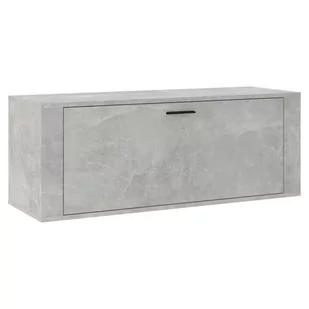 Ścienna szafka na buty, szarość betonu, 100x35x38 cm - Szafki na buty - miniaturka - grafika 3