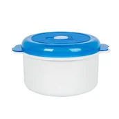 Pojemniki kuchenne - Plast Team POLAND SP. Z O.O. Pojemnik Do Mikrofalówki 1,5l 3107 Okrągły Biały TEA000398 - miniaturka - grafika 1