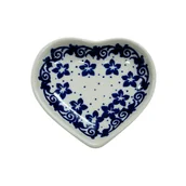 Świeczniki - Ceramiczna podstawka serce Ceramika Bolesławiec - miniaturka - grafika 1