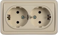 Gniazdka elektryczne - SURFACE MOUNTED DOUBLE SOCKET WITH EARTH - miniaturka - grafika 1