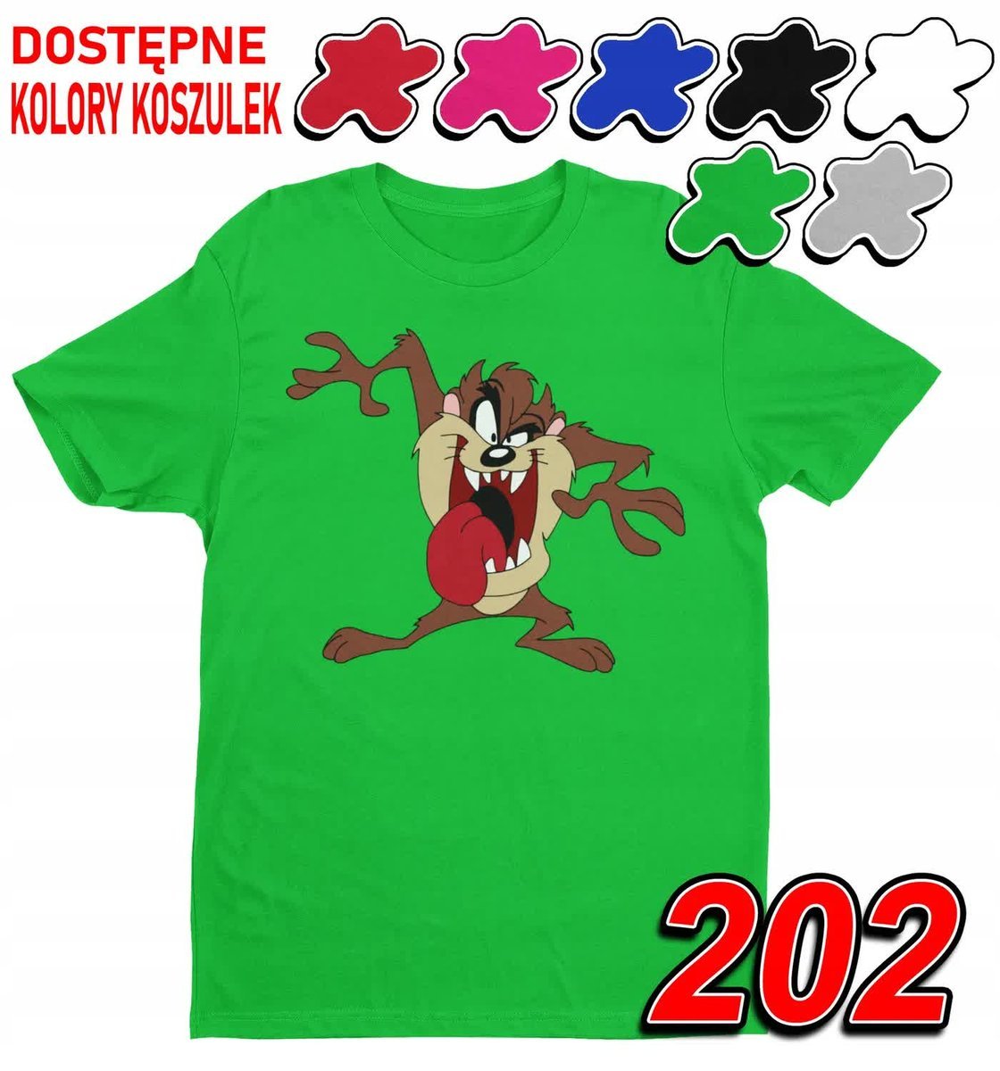 Dziecięca Koszulka T-Shirt Z Nadrukiem Taz Diabeł Tasmański - L 146-152