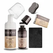 Środki do obuwia i ubrań - Pielęgnacja Zamszu Zestaw Czarna Farba Pianka Gąbka i Gumka do Butów - miniaturka - grafika 1