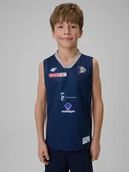 Koszulki dla chłopców - 4F Koszulka meczowa replika wyjazdowa z sezonu 2025/26 dziecięca 4F x Dziki Warszawa - granatowa 146/152 (10-12 lat) - miniaturka - grafika 1