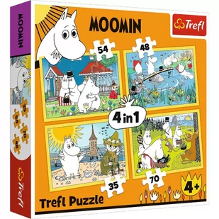 Puzzle 4w1 - Wesoły dzień Muminków 34368 - Puzzle - miniaturka - grafika 1