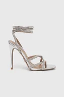 Sandały damskie - Steve Madden sandały Nostalgia kolor srebrny SM11002514 - miniaturka - grafika 1