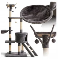 Drapaki dla kotów - DRAPAK DLA KOTA DUŻY XXL 138CM SZARY KANZA - miniaturka - grafika 1