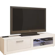 Szafki RTV - Szafka RTV Viki New MebloCross Dąb Artisan / Biały Połysk - miniaturka - grafika 1