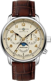 Zegarek Zeppelin 9636-5 Zegarek męski 100 lat Mediterranée faza księżyca - Zegarki męskie - miniaturka - grafika 1