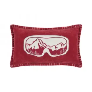 Stof Poduszka Chamonix 30x50 gogle góry czerwona - Poduszki dekoracyjne - miniaturka - grafika 1