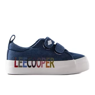 Buty dla dziewczynek - Jeansowe trampki dziecięce Lee Cooper niebieskie - grafika 1