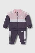 Dresy i komplety dla dziewczynek - adidas dres niemowlęcy kolor fioletowy - miniaturka - grafika 1