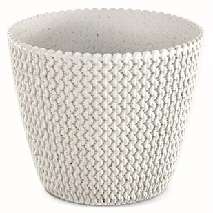 Doniczka PROSPERPLAST Splofy Eco Wood DSP260W-S449W 8L Biały - Donice - miniaturka - grafika 1