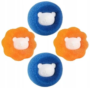 KULE DO PRANIA GĄBKI ANTYKŁACZKI CZYŚCIK DO USUWANIA SIERŚCI DO PRALKI 4SZT - Środki do prania - miniaturka - grafika 1