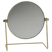 Lusterka do makijażu - Lusterko okrągłe złote na stojaku 20 cm - miniaturka - grafika 1