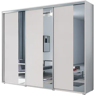 Szafa Przesuwna 250 z Lustrem A29 Skąpski Meble Biały, Biały, 215 cm - Szafy Szafa Przesuwna 250 z Lustrem A29 Skąpski Meble Biały, Biały, 215 cm - Szafy - miniaturka - grafika 1