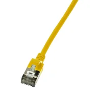 Patchcordy - LogiLink CQ9037S kabel sieciowy Żółty 1 m Cat6a S/FTP (S-STP) - miniaturka - grafika 1