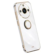 Etui i futerały do telefonów - Etui na telefon XINLI do Realme 11 Pro 5G / 11 Pro + 5G Galwanizowana tylna pokrywa TPU z podpórką pierścieniową Biały Style C Realme 11 Pro+ 5G - miniaturka - grafika 1