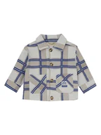 Bluzy i sweterki niemowlęce - Noppies Kurtka koszulowa w kolorze niebiesko-szarym - miniaturka - grafika 1